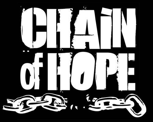 image of chain of hope logo on gobbler grind donation page